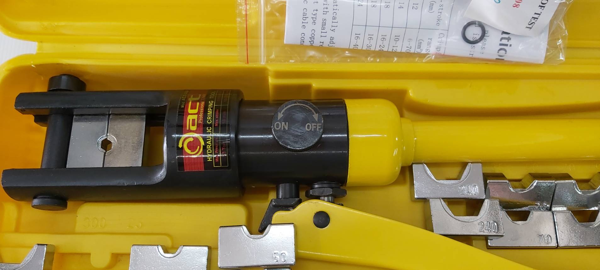 ACT คีมย้ำหางปลาไฮดรอลิค 10-300mm² ACT-300A