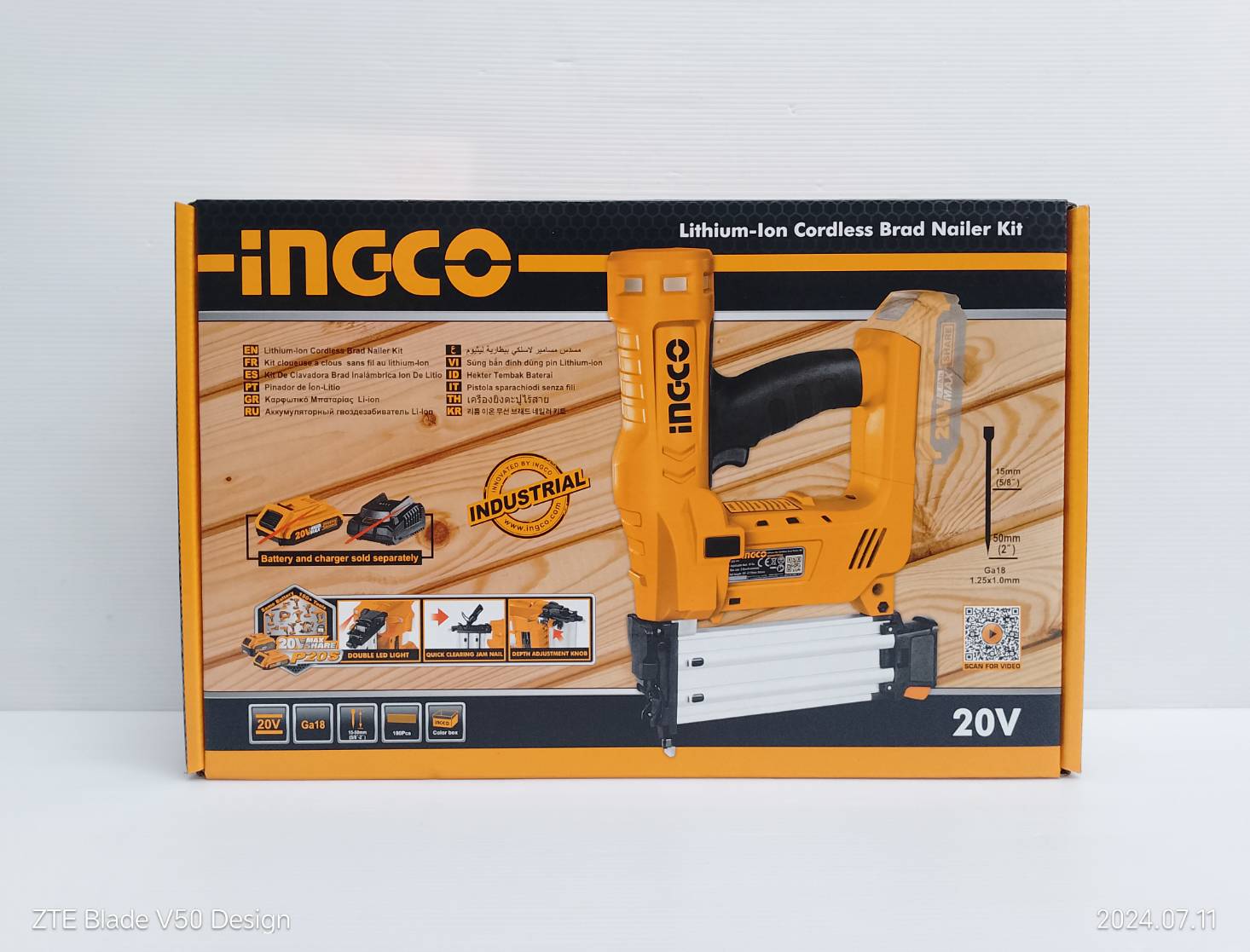 INGCO CBNLI2028 ปืนยิงตะปู20V F15-F50 (เครื่องเปล่า)