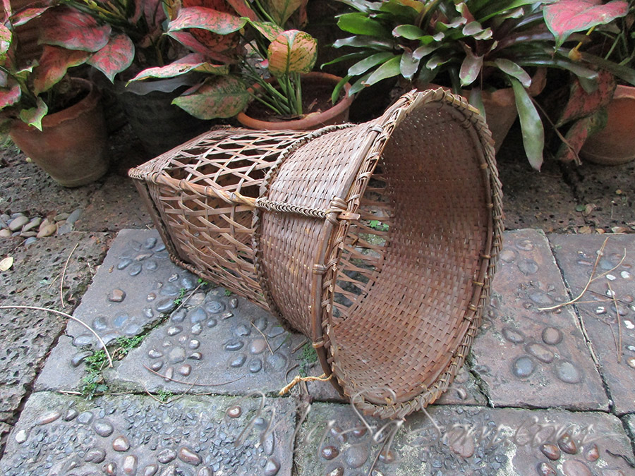 ตะกร้าไม้ไผ่สานของชาวเขา TK3