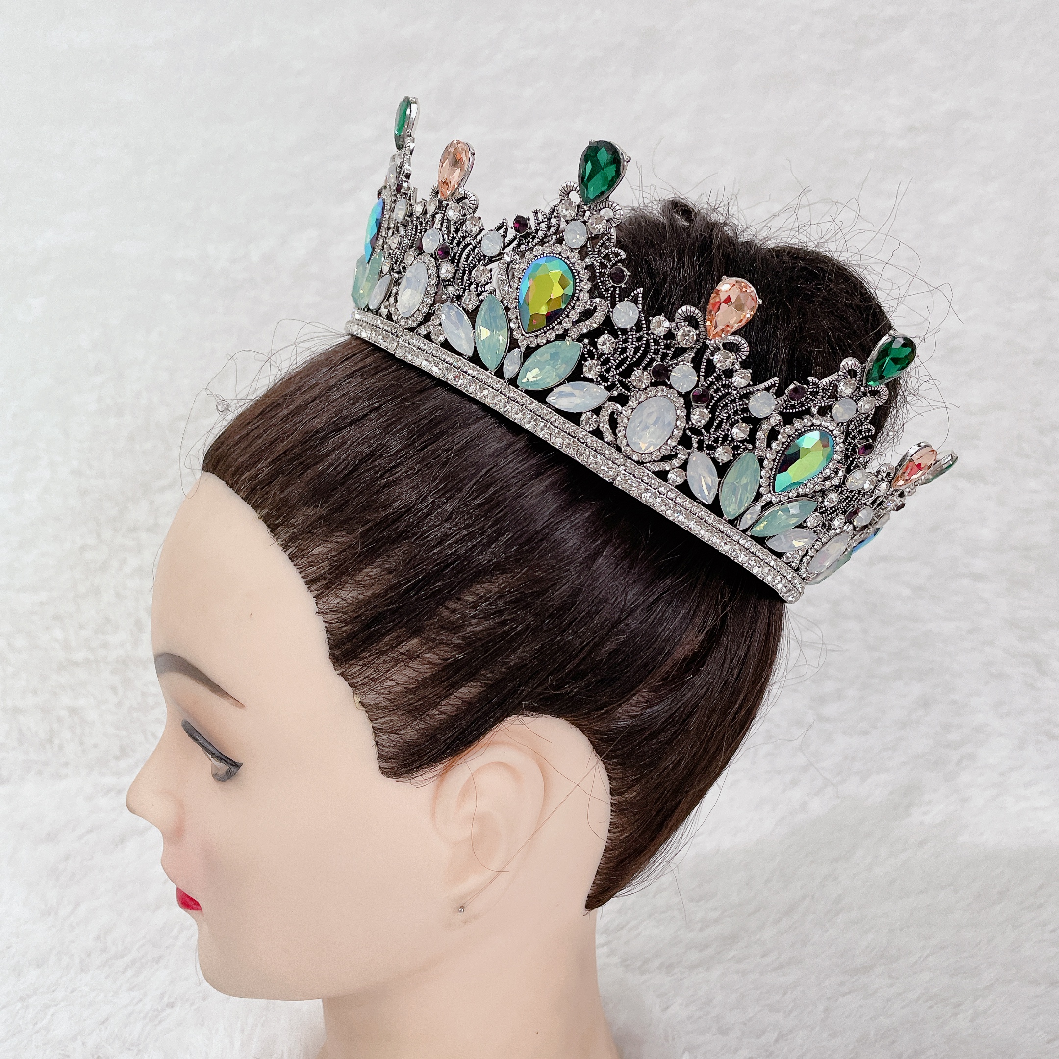 (พร้อมส่งจากไทย) มงกุฏ 110 สีเขียว มงกุฎเพชร มงกุฎประกวด สินค้าพร้อมส่ง ไม่ต้องรอนาน งานพรีเมี่ยม