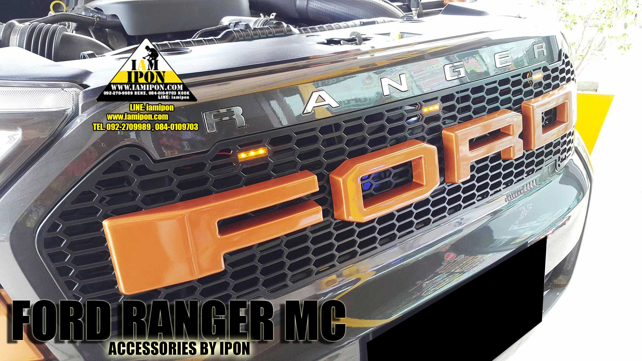 3D CHARACTER FRONT GRILL FORD RANGER MC STAINLESS ตัวหนังสือสเตนเลสติดกระจังหน้าฟอร์ดเรนเจอร์ MC