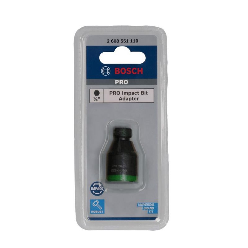 BOSCH อะแดปเตอร์ 2608551110 แปลงบล็อก 1/2" เป็น Hex 1/4" - PRO Impact Bit Adapter