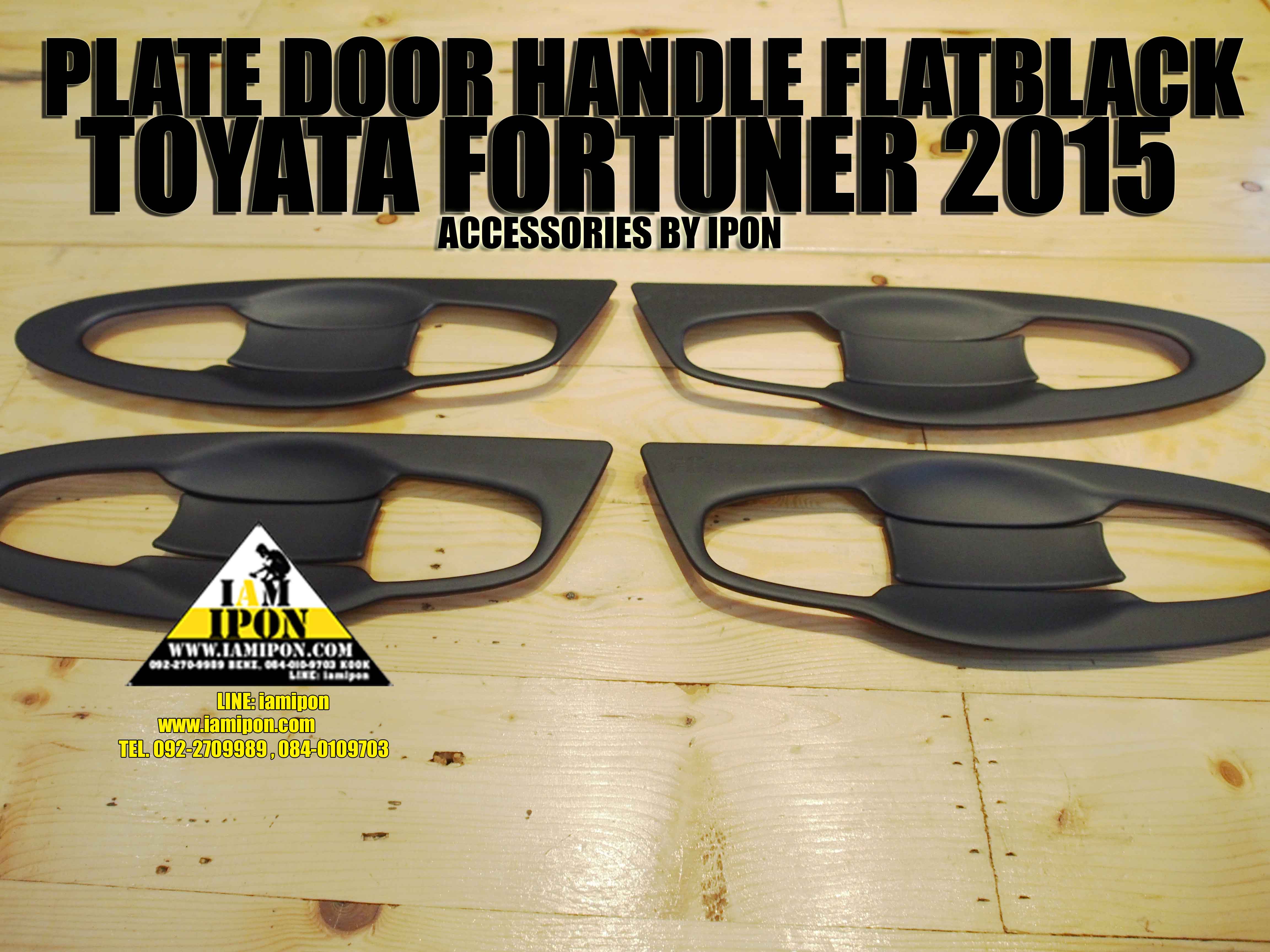 PLATE DOOR HANDLE TOYOTA FORTUNER 2015 FLATBLACK เบ้ารองมือเปิดฟอร์จูนเนอร์ 2015 ดำด้าน