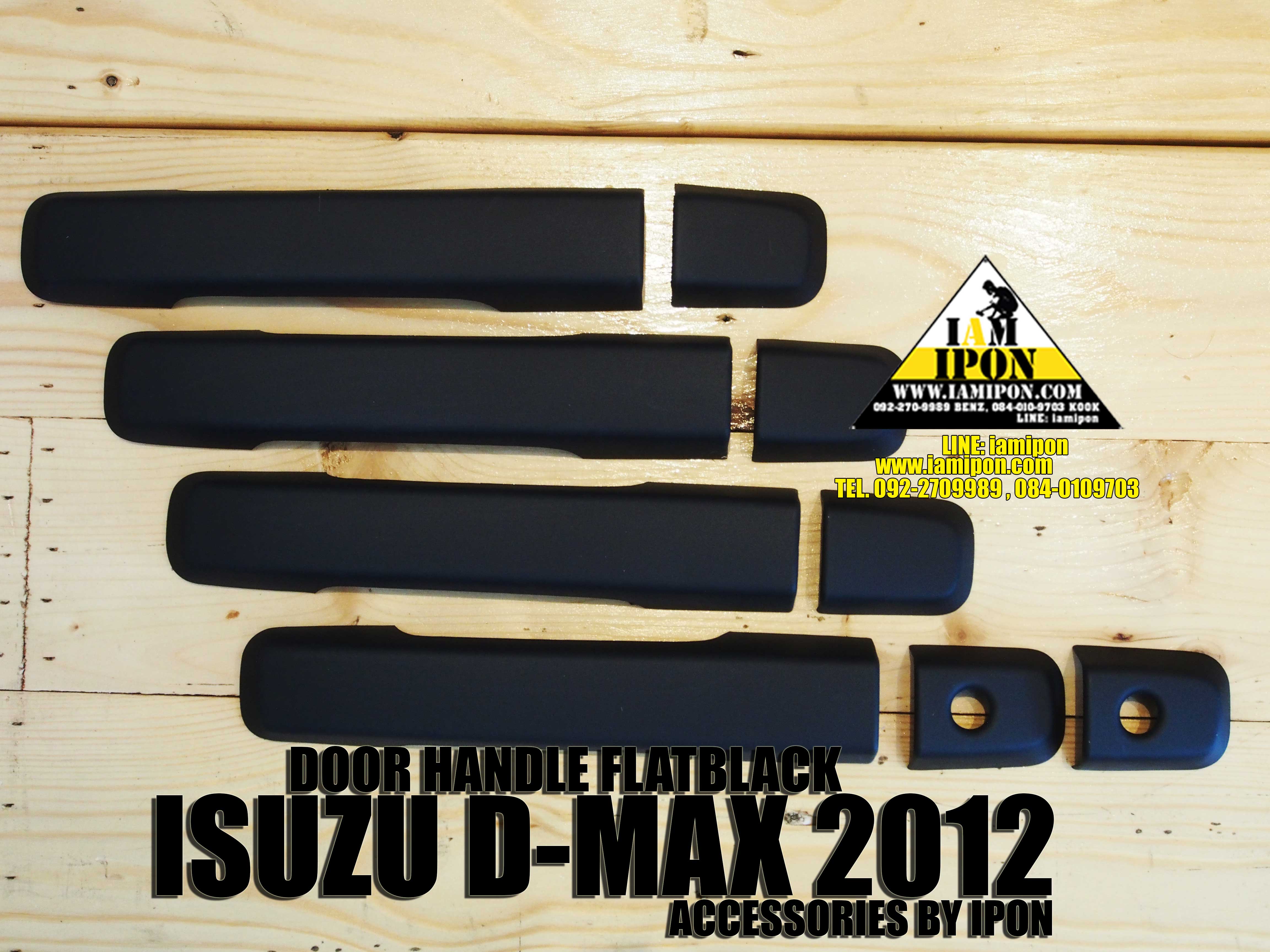 DOOR HANDLE COVER DMAX& MUX 2012 FLATBLACK ครอบมือจับดำด้านดีแม็กและมิวเอ็กซ์ 2012