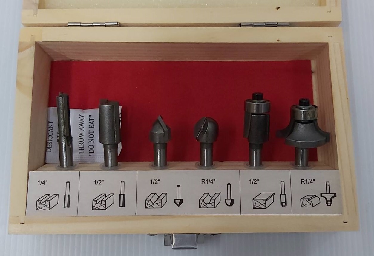 ชุดดอกทริมเมอร์1/4 6ตัวชุด BIGWOOD