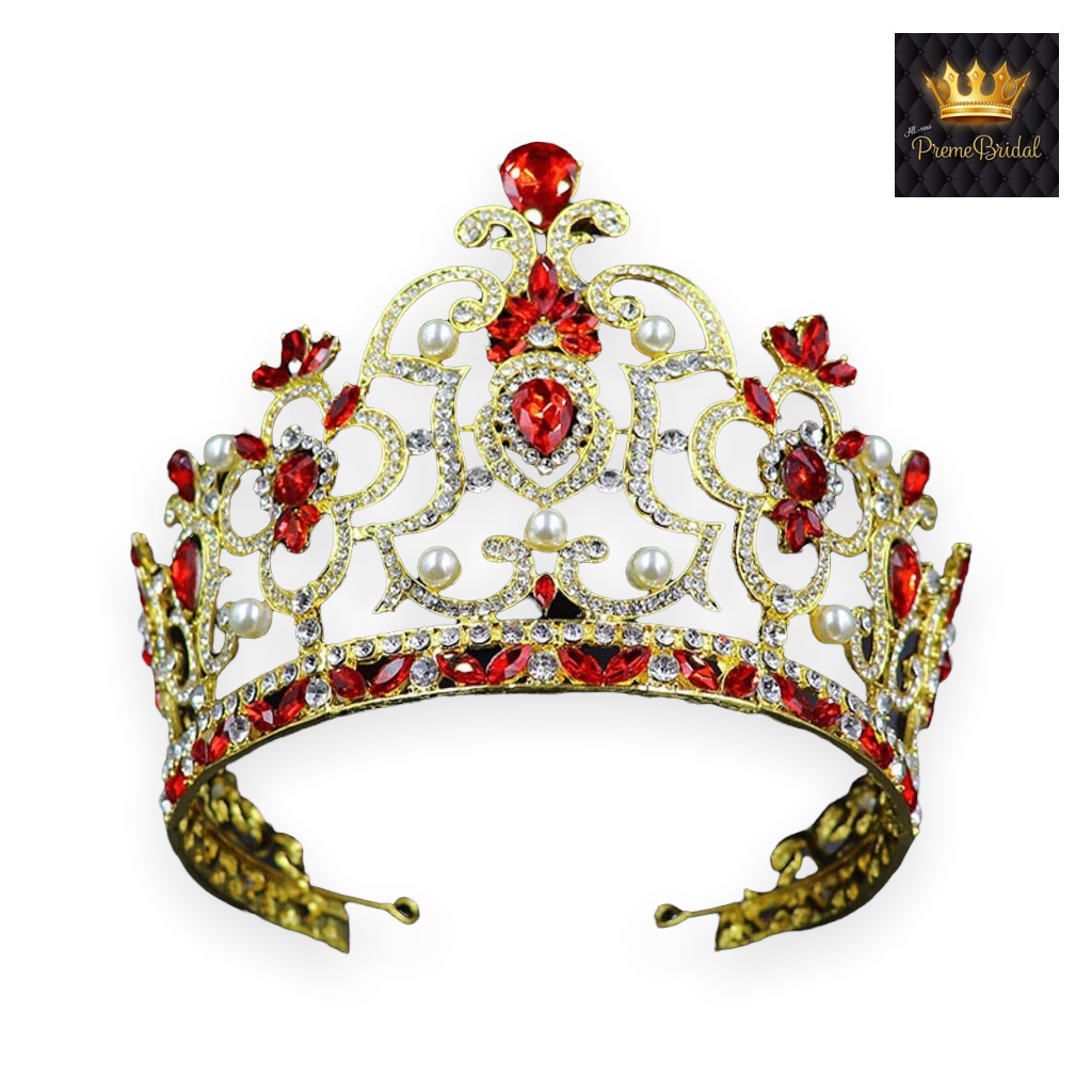 (พร้อมส่ง) เทียร่า 166 สีแดง-ทอง-ขาว มงกุฎนางงาม มงกุฎเจ้าหญิง งานสวย ปราณีต “รีวิวดีมาก” สินค้าพร้อมส่งจากไทย