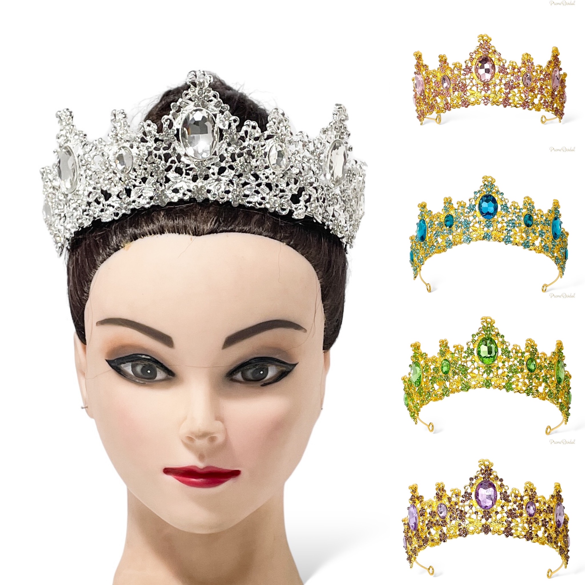 (พร้อมส่ง) เทียร่า 413 มงกุฎนางงาม ครึ่งหัว งานสวย ปราณีต QCเพชรทุกเม็ด สินค้าพร้อมส่งจากไทย