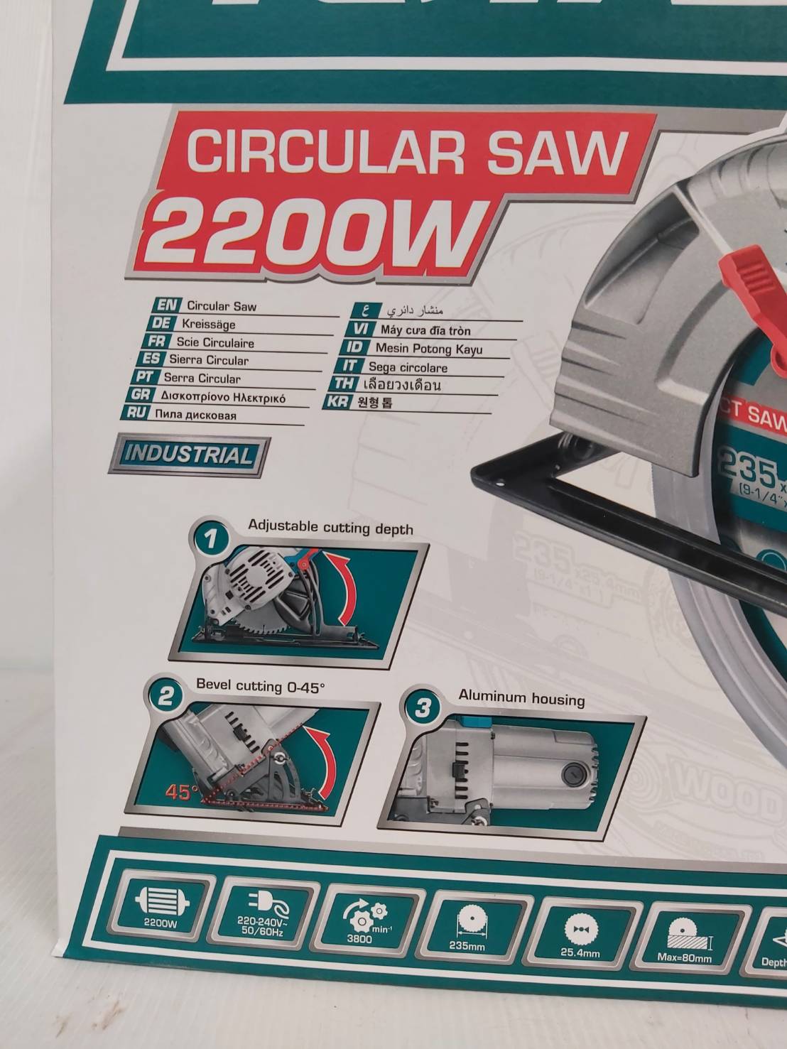 เลื่อยวงเดือน9" TS1222356 TOTAL