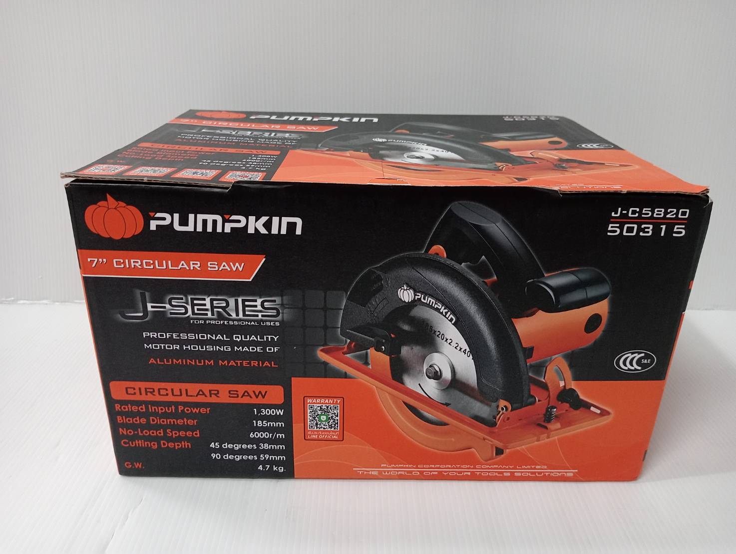 เลื่อยวงเดือน7" J-C5820 PUMPKIN #50315