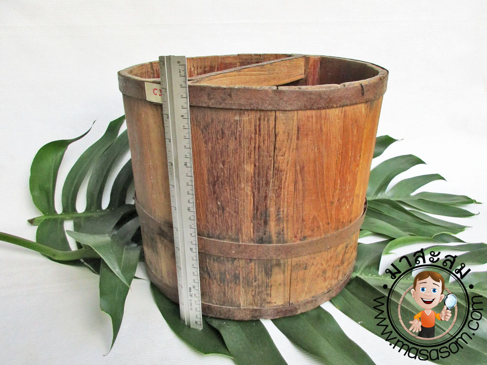 ถังไม้ตวงข้าวโบราณขนาด 20 ลิตรC3