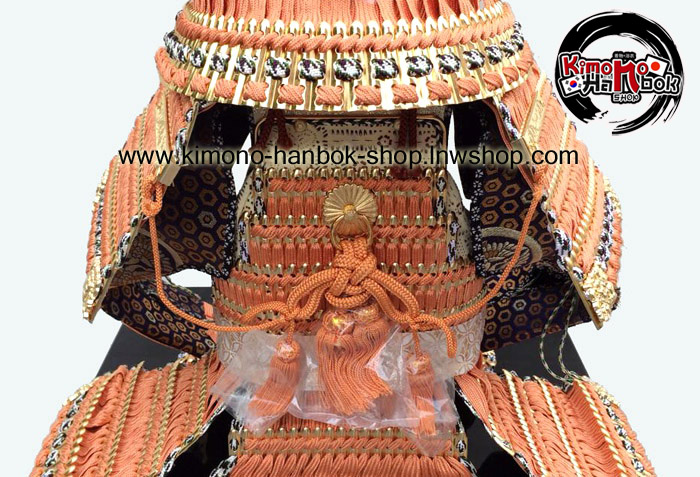 ชุดเกราะซามูไร (สีส้มอ่อน)ญี่ปุ่นแท้ Y O R O I +กล่อง no.5 SIZE:85cm