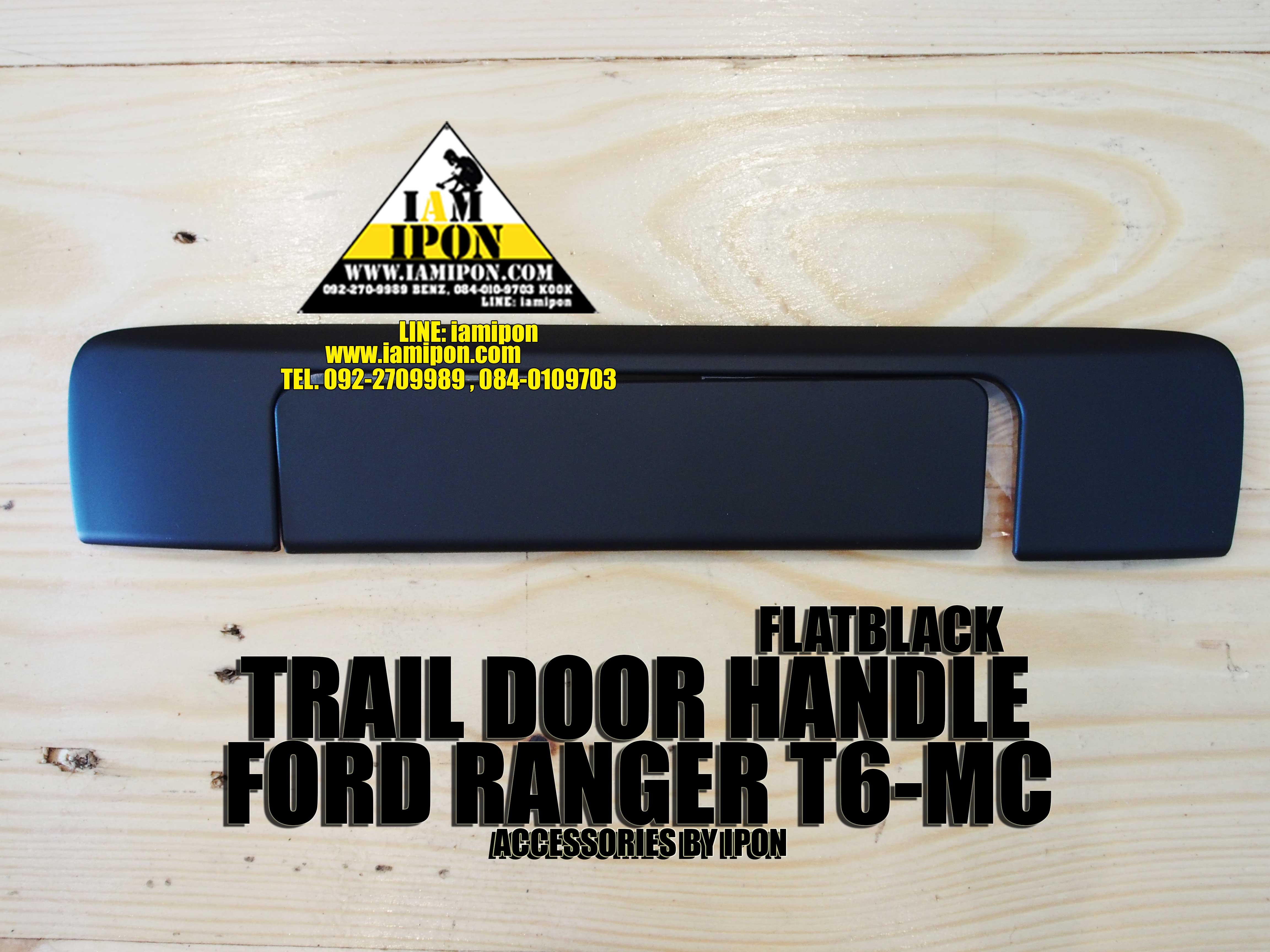 TRAIL DOOR HANDLE COVER FORD RANGER T6-MC FLAT BLACK ครอบมือจับฝาท้ายดำด้านฟอร์ดเรนเจอร์ T6-MC