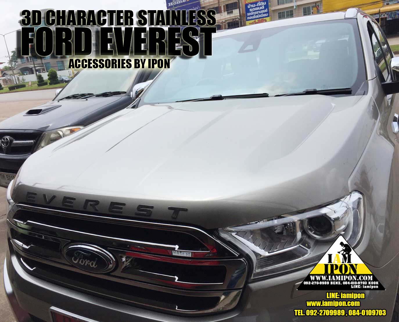 3D CAHRACTER FORD EVEREST 2015 STAINLESS ตัวหนังสือสเตนเลสฟอร์ดเอเวอร์เรส 2015