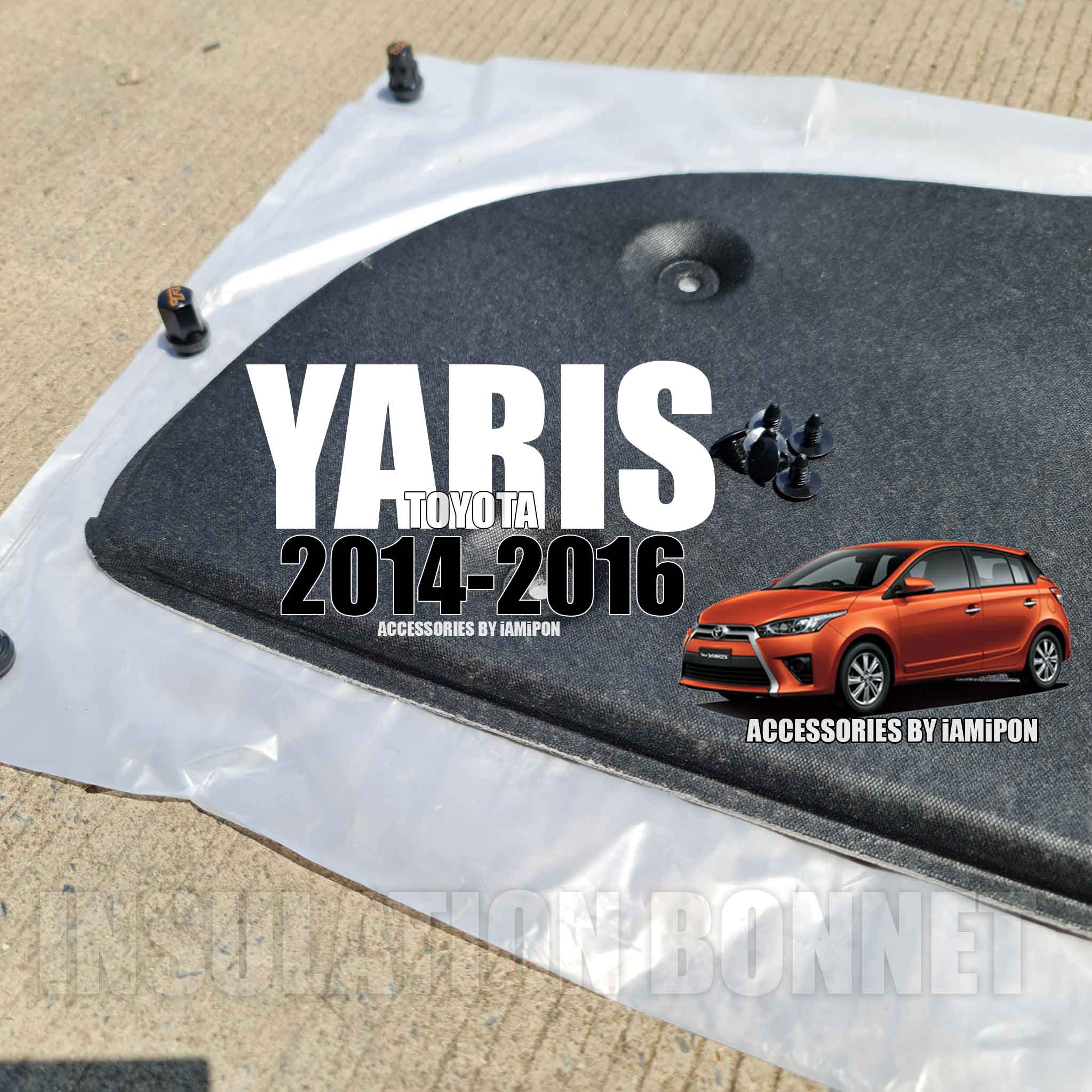 แผ่นฉนวนกันความร้อนฝากระโปรงหน้า TOYOTAYARIS2014-2016