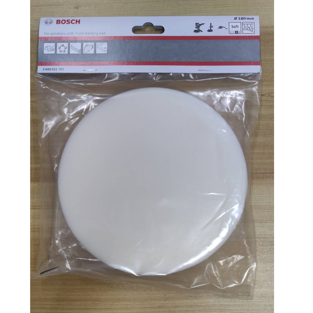 ฟองน้ำ7" Soft BOSCH สีขาว
