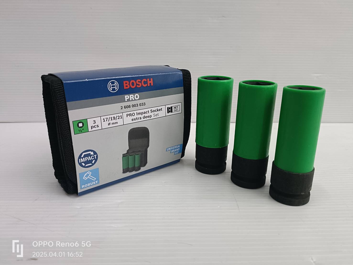 ชุดลูกบล็อกยาว3ชิ้น1/2 BOSCH 2608003033