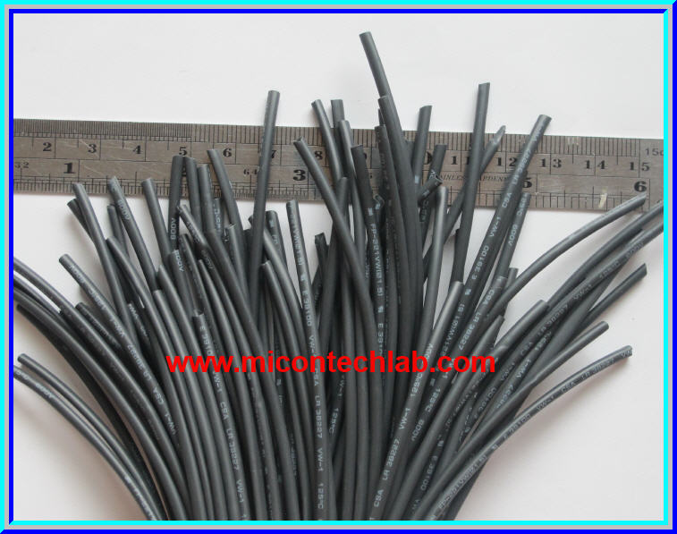 1x ท่อหด ยี่ห้อ 3M ขนาด 1.5 มม. ยาว 1 เมตร สีดำ