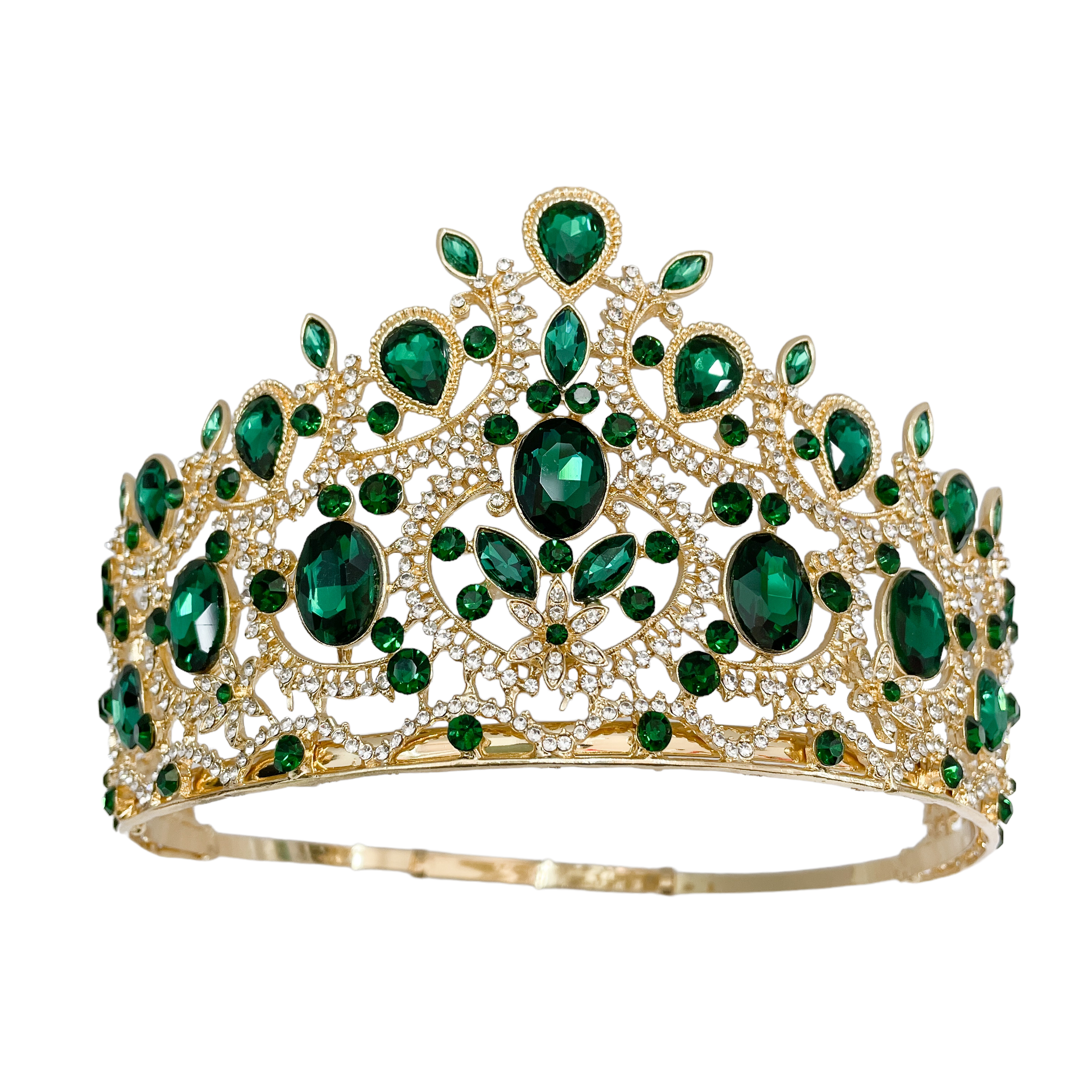 (พร้อมส่งจากไทย) มงกุฏ 105 สีเขียว มงกุฎนางงาม มงกุฎเพชร มงกุฎประกวด สินค้าพร้อมส่ง ไม่ต้องรอนาน งานพรีเมี่ยม