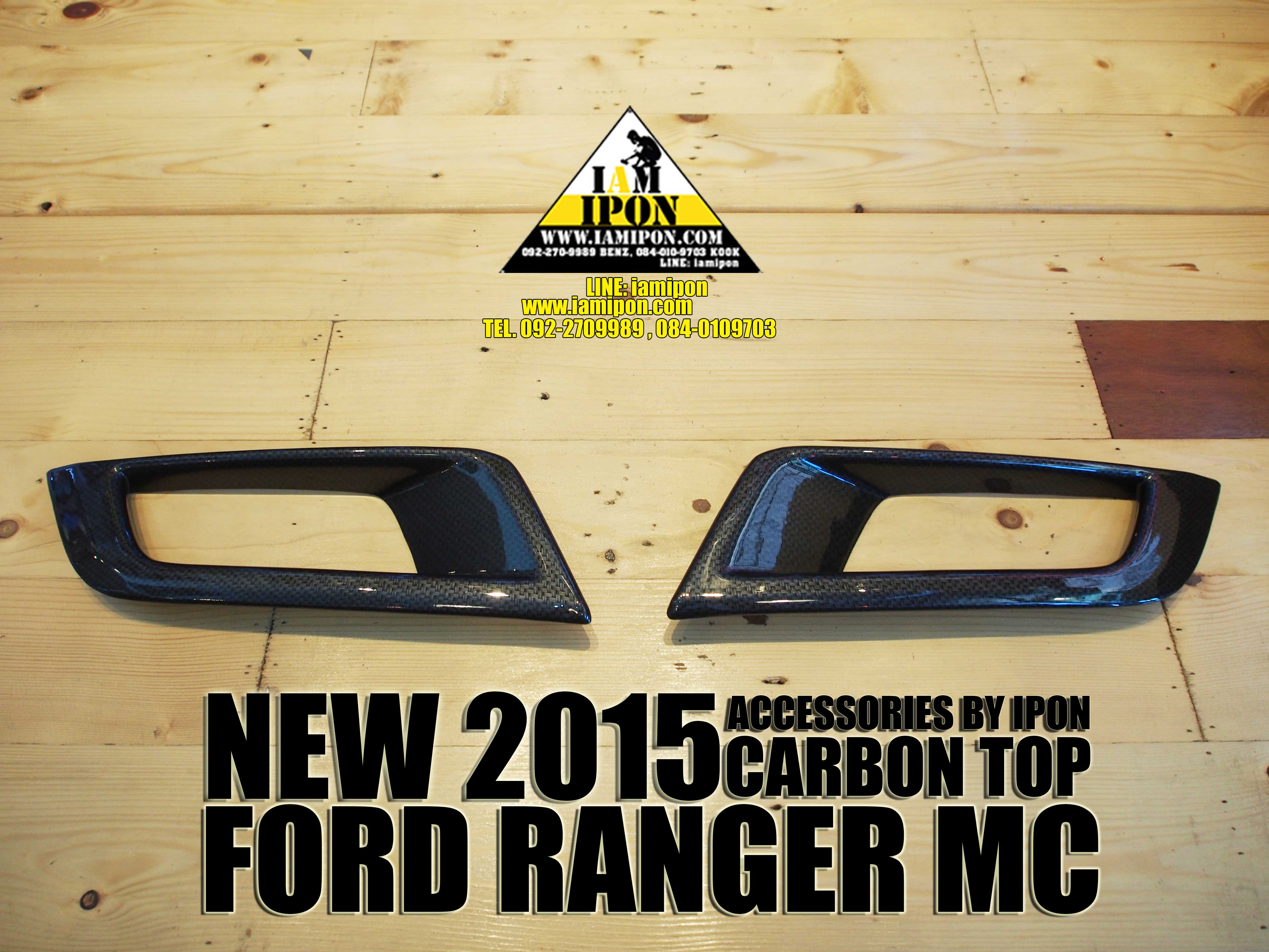 SPOTLIGHT COVER FORD RANGER WILDTRAK TOP MC CARBON ครอบสปอร์ตไลค์คาร์บอนฟอร์ดเรนเจอร์วายแทรกตัวท้อป MC