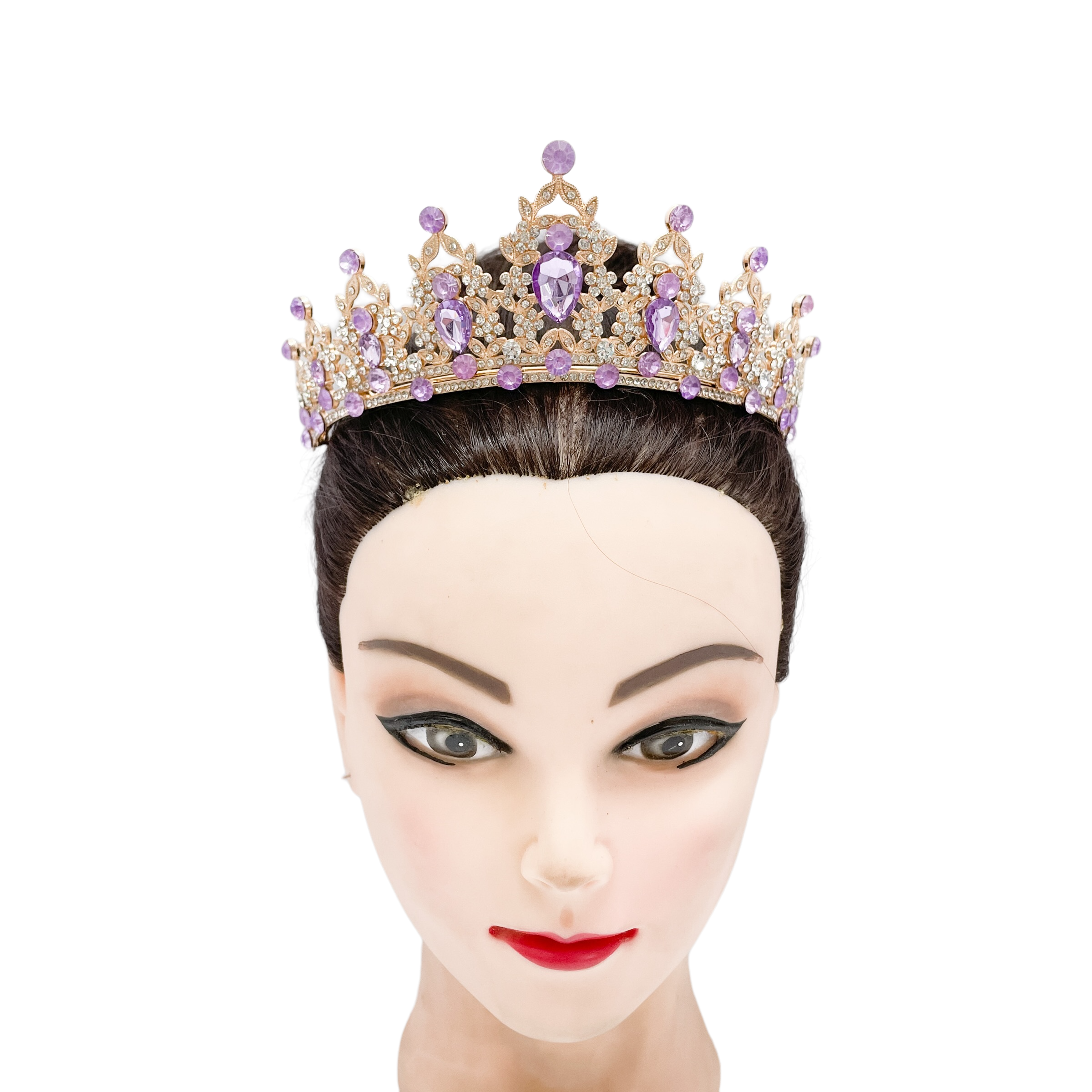 (พร้อมส่ง) เทียร่า 146 สีทอง-ม่วง งานสวย ปราณีต QCเพชรทุกเม็ด สินค้าพร้อมส่งจากไทย