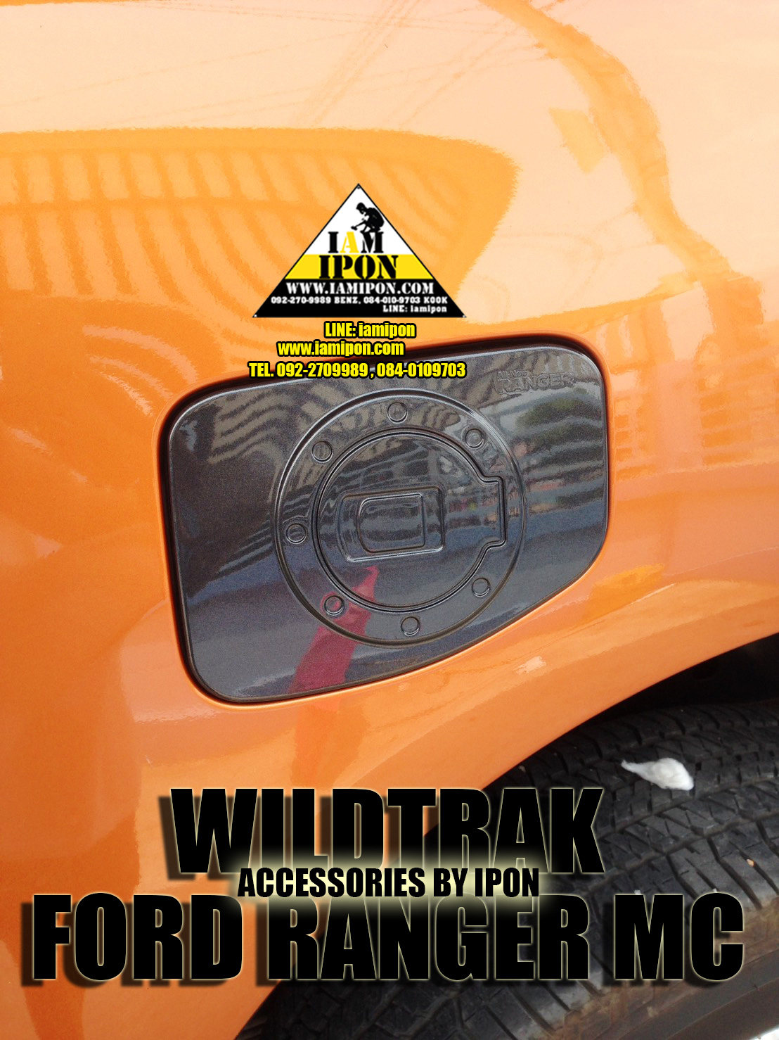FUEL DOOR WILDTRAK FORD RANGER T6-MC ครอบฝาถังน้ำมันฟอร์ดเรนเจอร์วายแทรก T6-MC