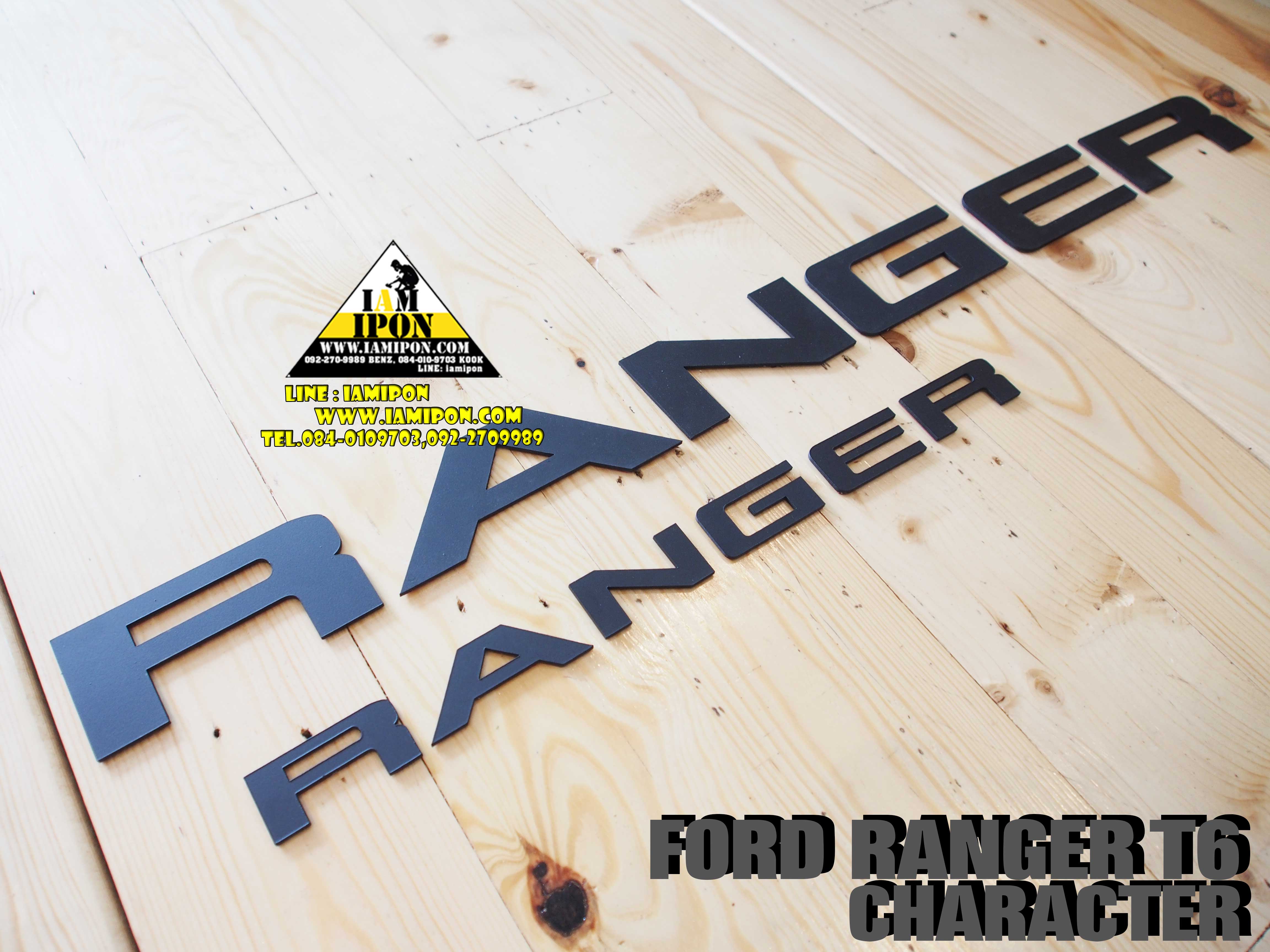 FORD RANGER T6 CHARACTER FLATBLACK ตัวอักษรฟอร์ดเรนเจอร์ T6 ดำด้าน