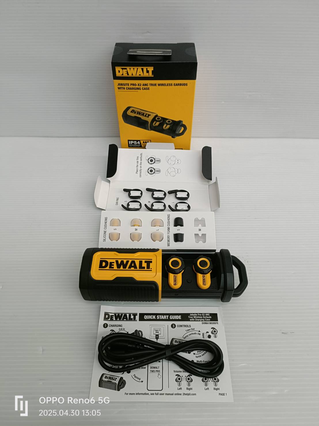 DEWALT หูฟัง Jobsite PRO-X2 Bluetooth 5.0 DXMA1902097E