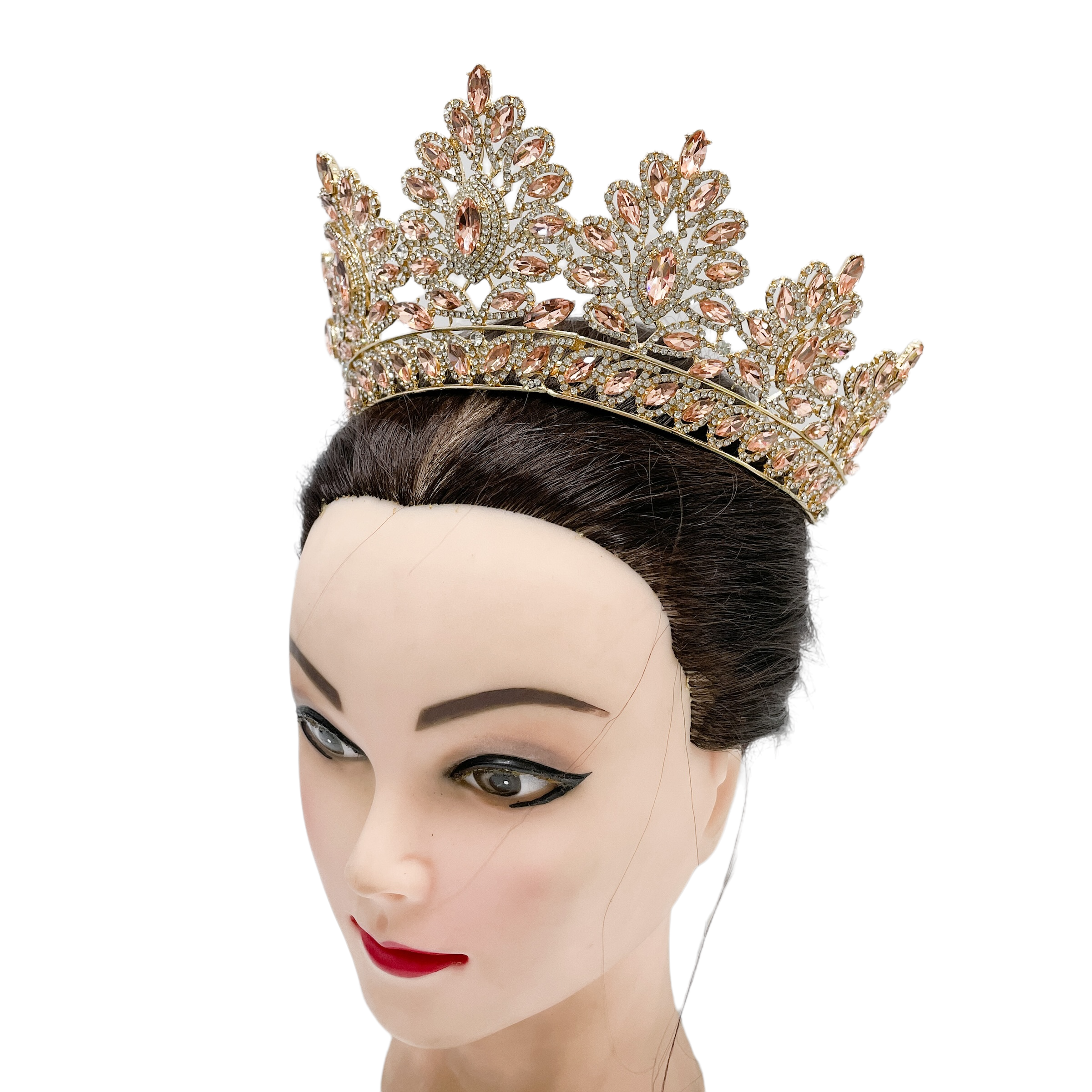 (พร้อมส่งจากไทย) มงกุฏ 095 สีส้ม มงกุฎนางงาม มงกุฎเพชร มงกุฎประกวด สินค้าพร้อมส่ง ไม่ต้องรอนาน งานพรีเมี่ยม