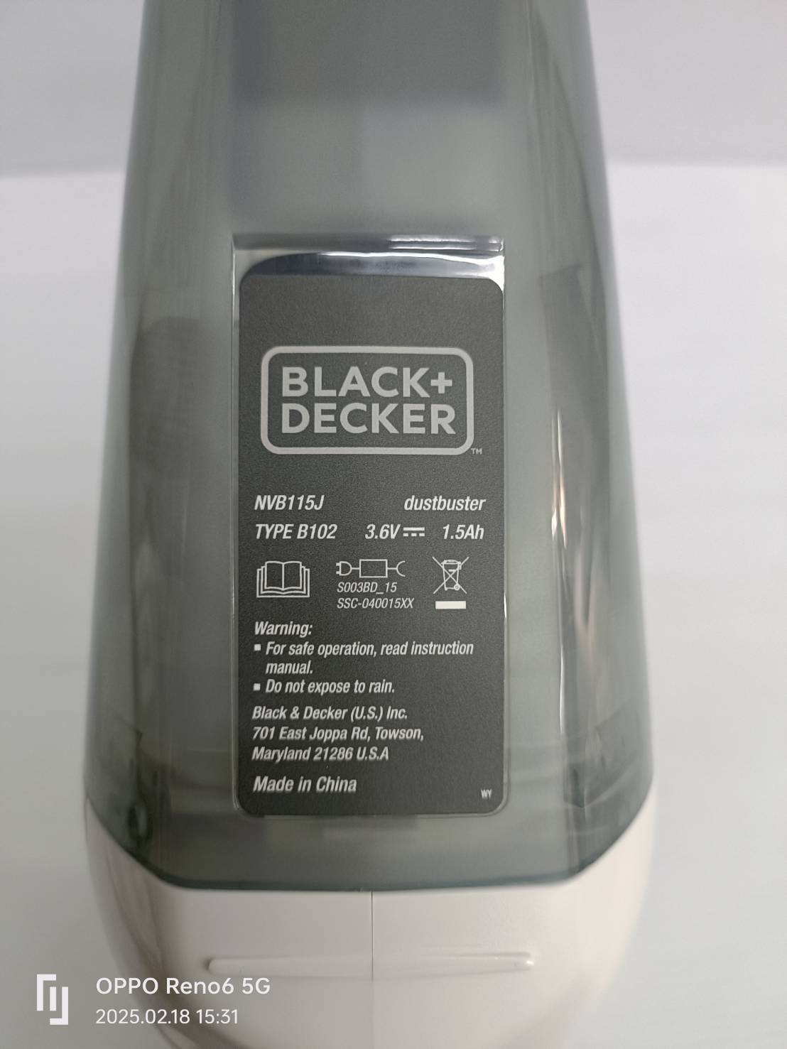 เครื่องดูดฝุ่นมือถือไร้สาย NVB115J BLACK&DECKER REVIVA