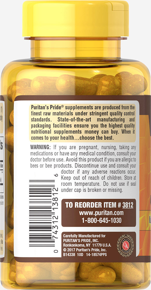 Puritan Bee Propolis 500 mg 100 Capsules