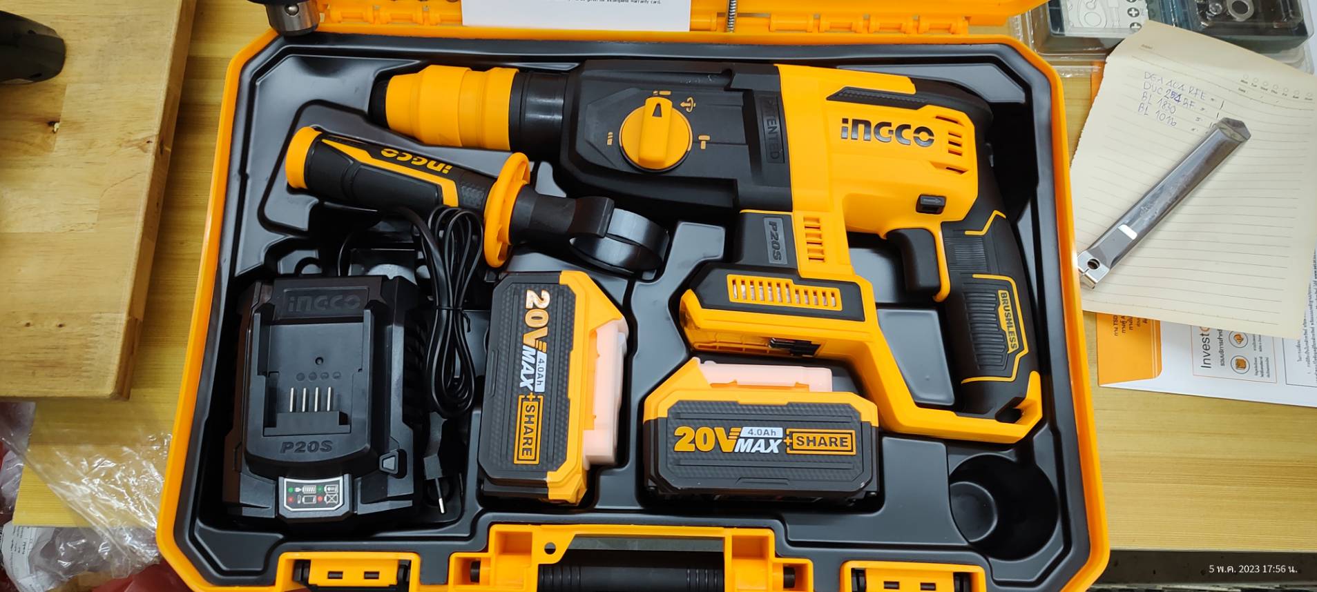 สว่านโรตารี่3ระบบ CRHLI202289 INGCO (ครบชุด ถอดหัวได้)