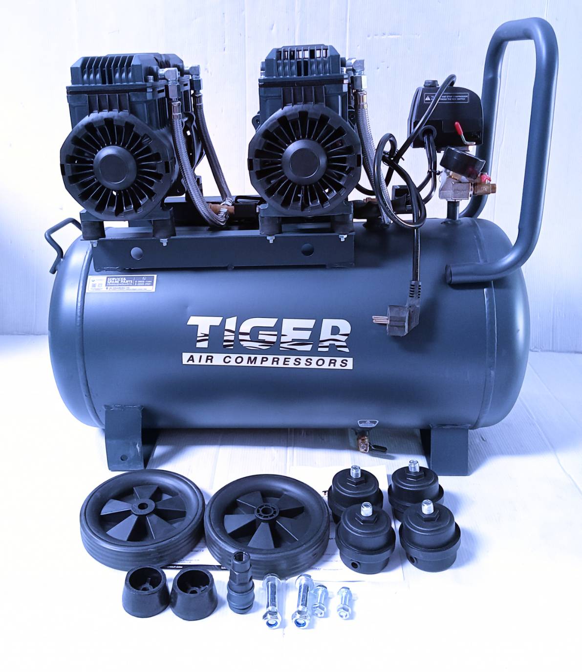 ปั้มลมเสียงเงียบ TIGER 50 ลิตร รุ่น JAGUAR-50