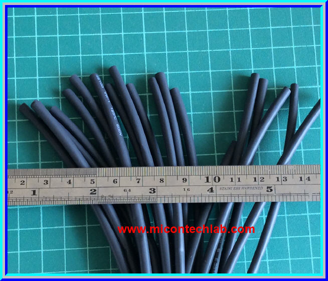 1x ท่อหด ยี่ห้อ 3M ขนาด 3.0 มม. ยาว 1 เมตร สีดำ