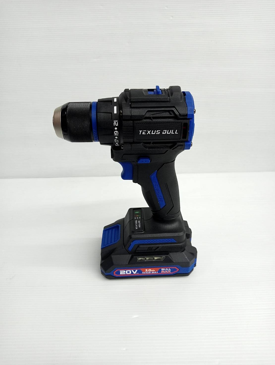 สว่านไร้สายคอสั้น 20V แบตเตอรี่ 2.0Ah TX-9932 TEXUS BULL