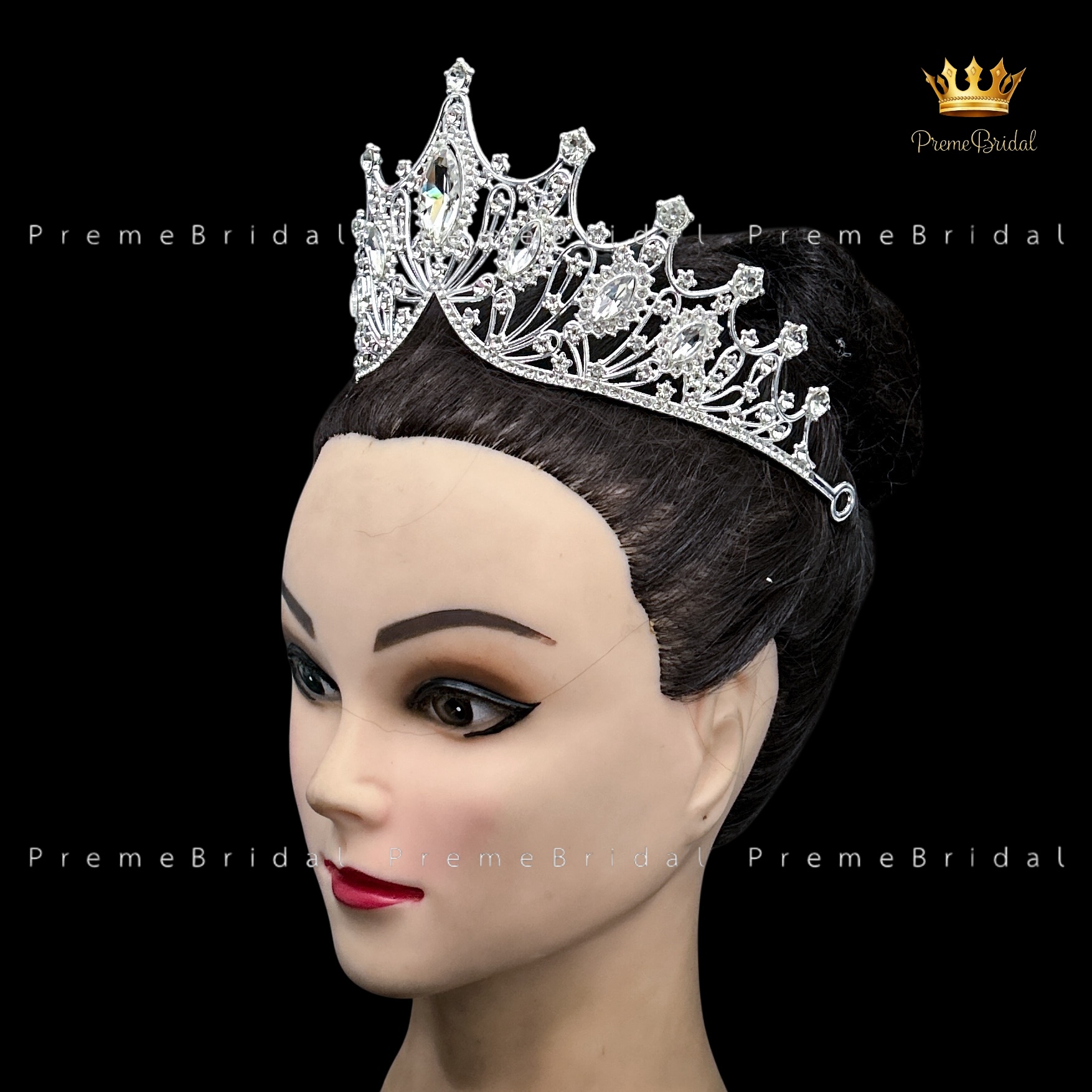 (พร้อมส่ง) เทียร่า 303 สีเงิน มงกุฎนางงาม งานสวย ปราณีต QCเพชรทุกเม็ด สินค้าพร้อมส่งจากไทย