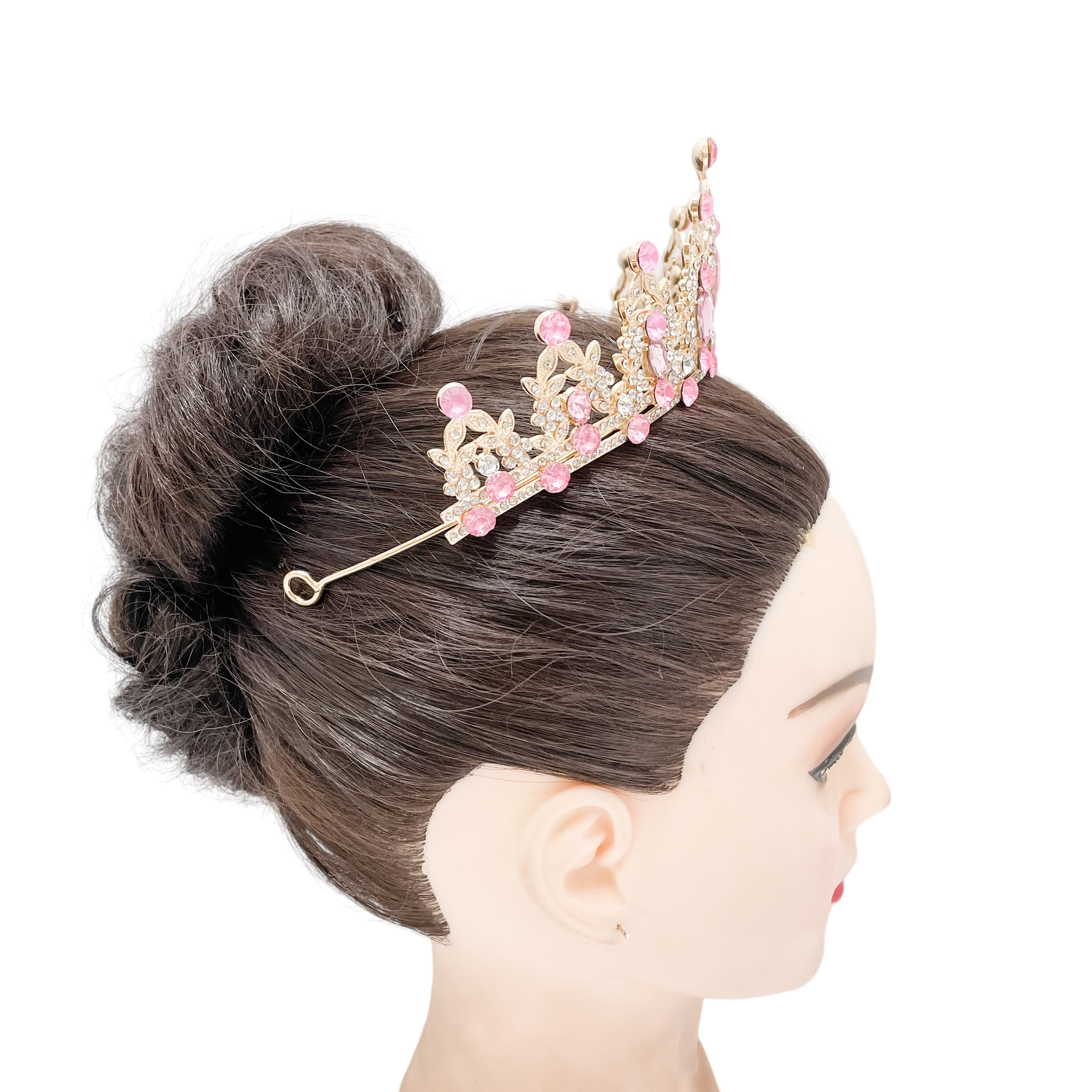 (พร้อมส่ง) เทียร่า 146 สีทอง-ชมพู งานสวย ปราณีต QCเพชรทุกเม็ด สินค้าพร้อมส่งจากไทย