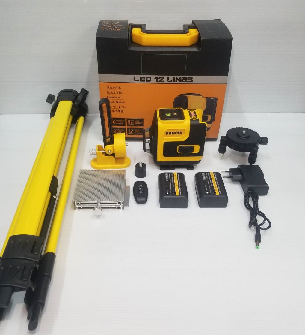 เลเซอร์ระดับ12เส้น แสงเขียว WD-12 BONCHI พร้อมขาตั้ง