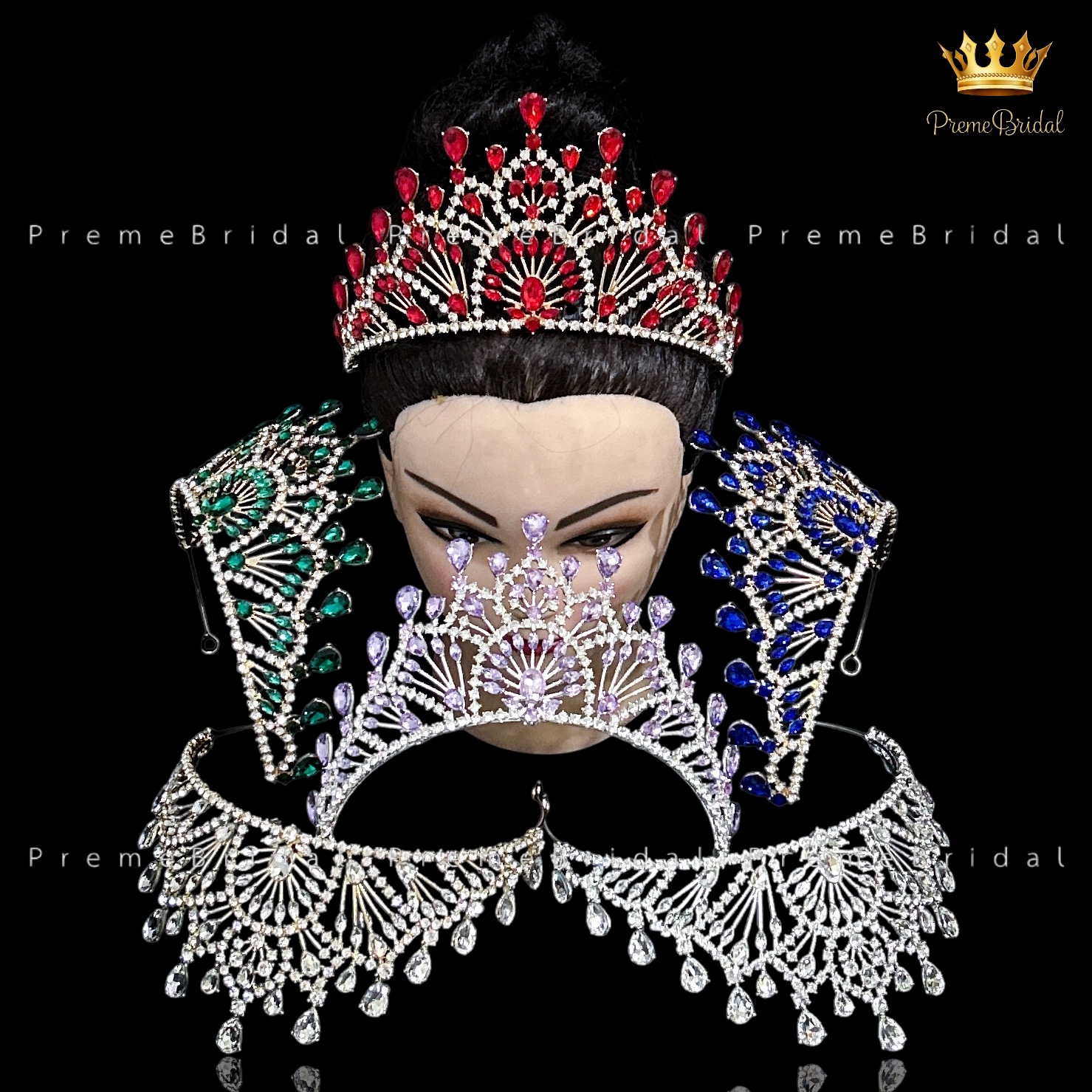 (พร้อมส่ง) เทียร่า 448 มงกุฎครึ่งหัว ไซส์นางงาม ปราณีต QCเพชรทุกเม็ด สินค้าพร้อมส่งจากไทย