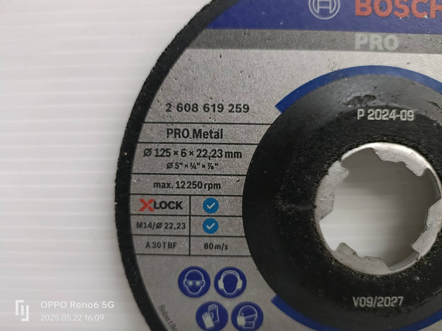 ใบเจียร 5"X6mm. Expert Metal BOSCH X-LOCK