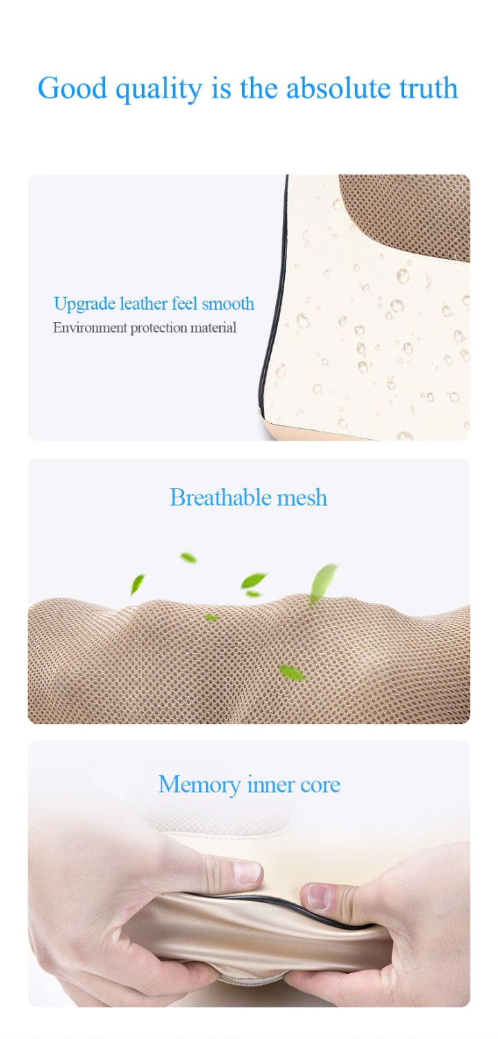 หมอนนวดคอไฟฟ้ารุ่นใหม่ นวดความร้อน 20 ลูกกลิ้ง 6 ปุ่มฟังก์ชั่น นวดคอ บ่า ไหล่ หลัง ขา ท้อง แขน แก้ปวดเมื่อย ROMI Massage Pillow Electric