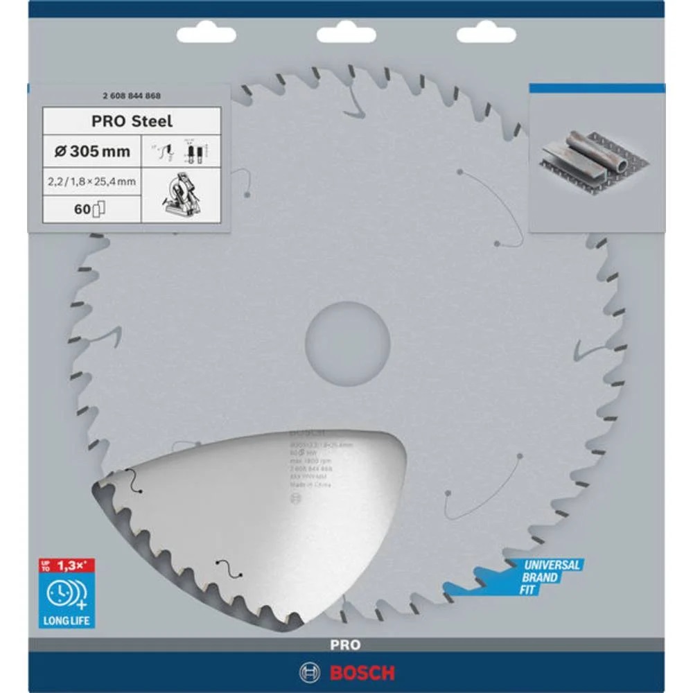 ใบเลื่อยวงเดือนตัดเหล็ก Pro Steel 12"x60T BOSCH 2608844868