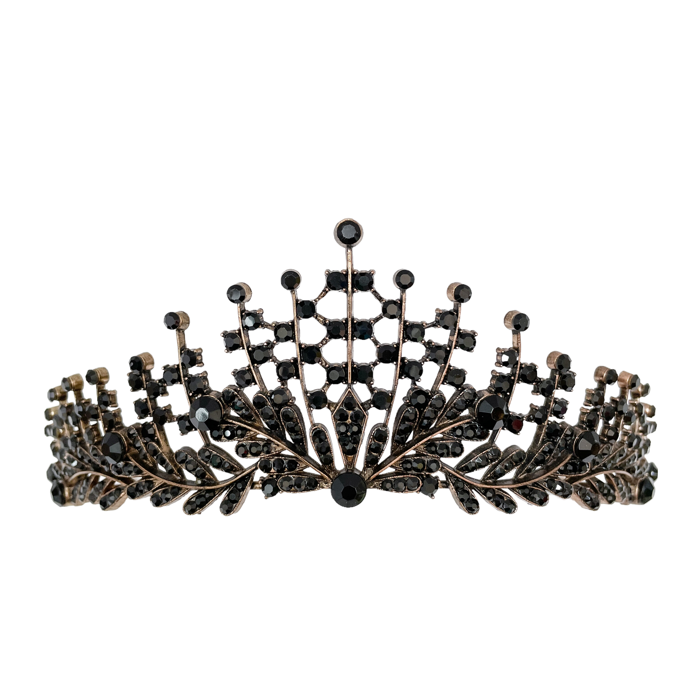 (พร้อมส่ง) มงกุฎสีดำ 373 งานสวย ปราณีต QCเพชรทุกเม็ด สินค้าพร้อมส่งจากไทย