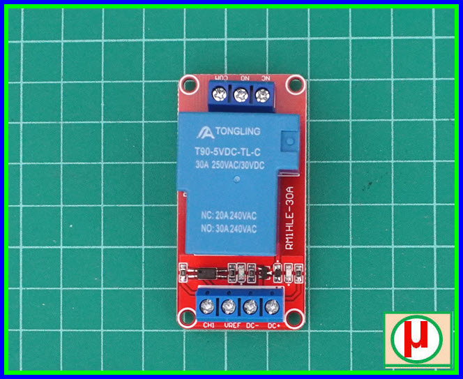 1x โมดูลรีเลย์ 5V /30A 250VAC 30VDC มีออปโต้คัปเปลอร์