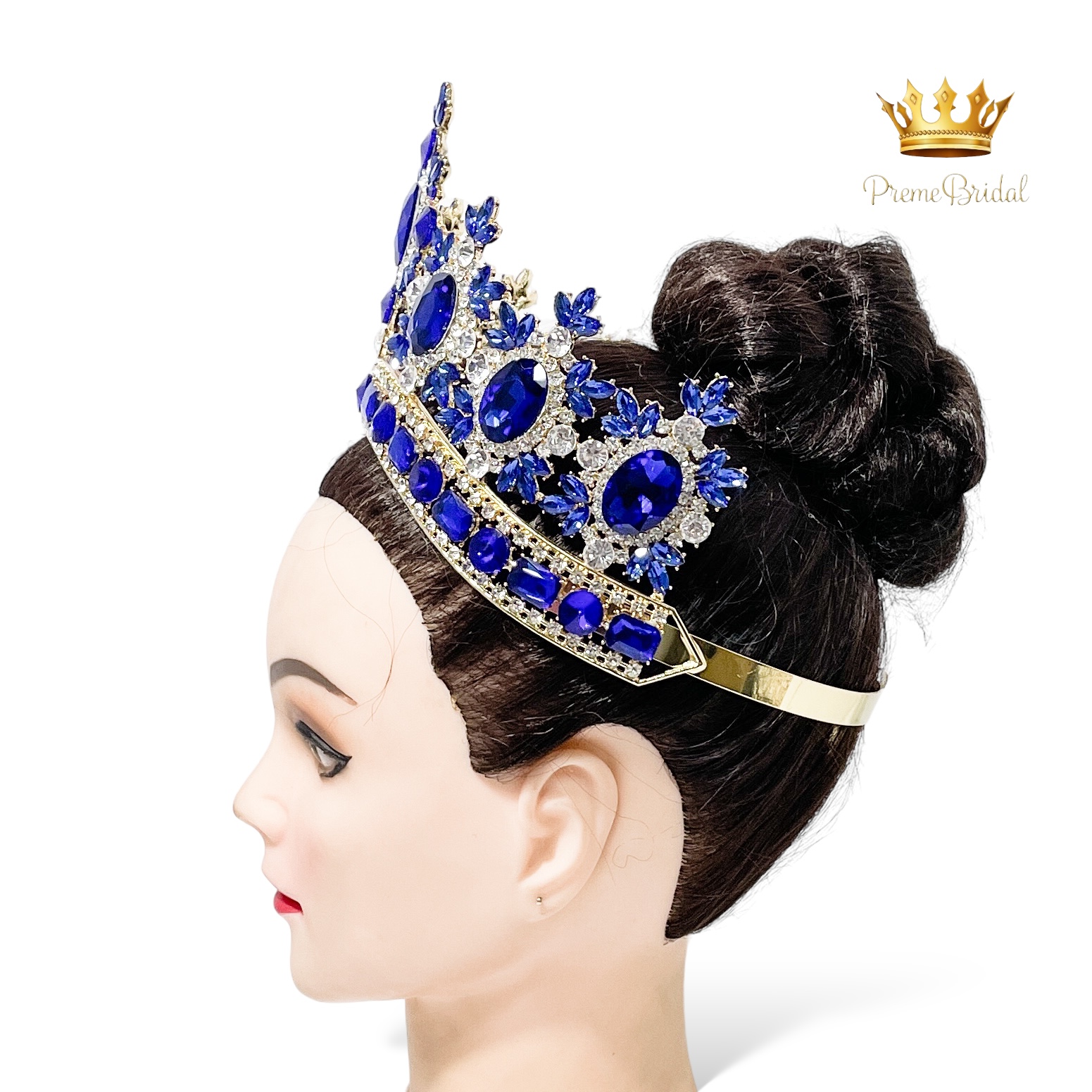 (พร้อมส่งจากไทย) มงกุฏ 100 สีน้ำเงิน มงกุฎนางงาม มงกุฎเพชร มงกุฎประกวด สินค้าพร้อมส่ง ไม่ต้องรอนาน งานพรีเมี่ยม