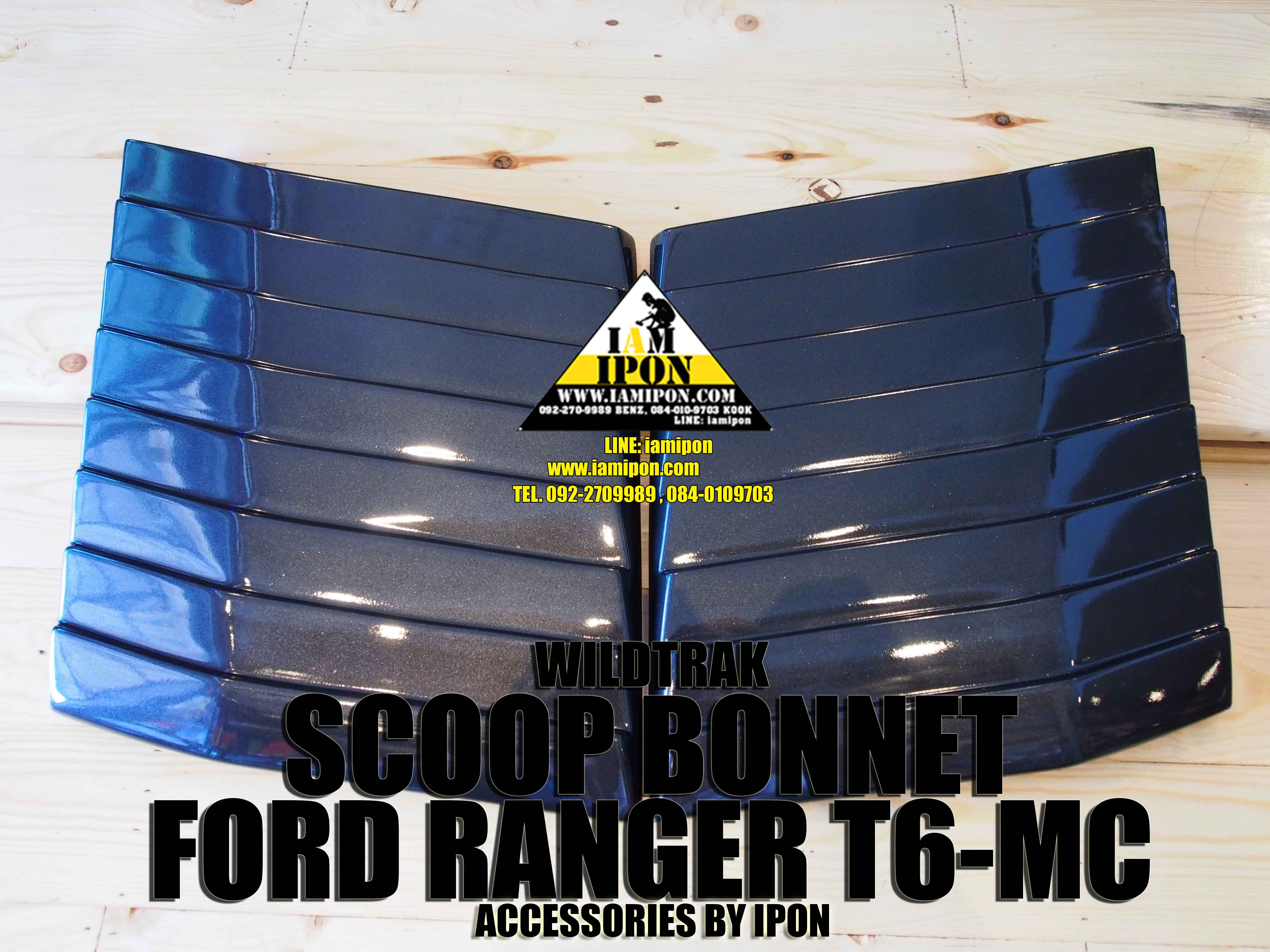 SCOOP BONNET FORD RANGER T6-MC WILDTRAK สกู๊ปหลอกฝากระโปรงหน้าวายแทรกฟอร์ดเรนเจอร์ T6-MC