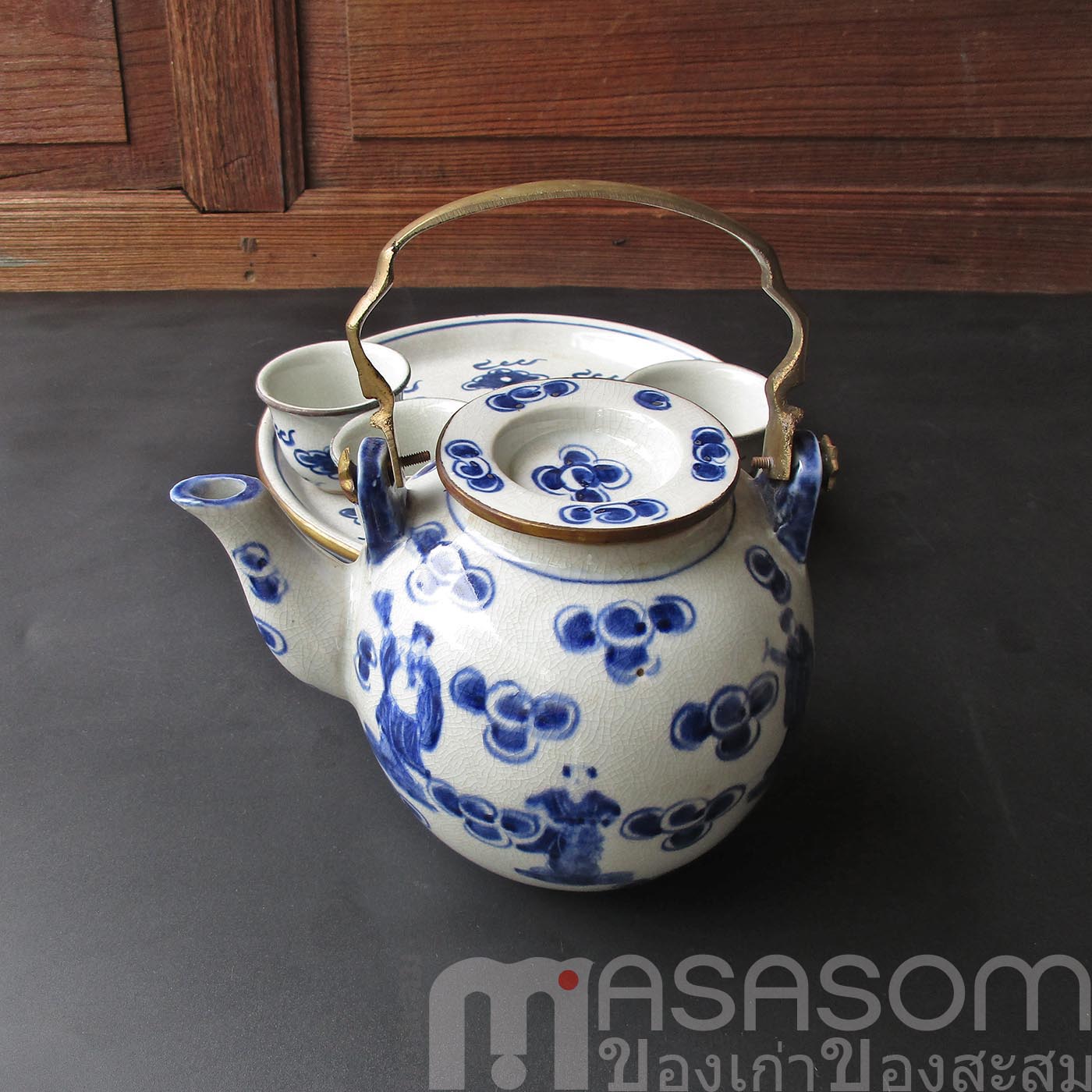 ชุดน้ำชาลายครามจีนของเก่า