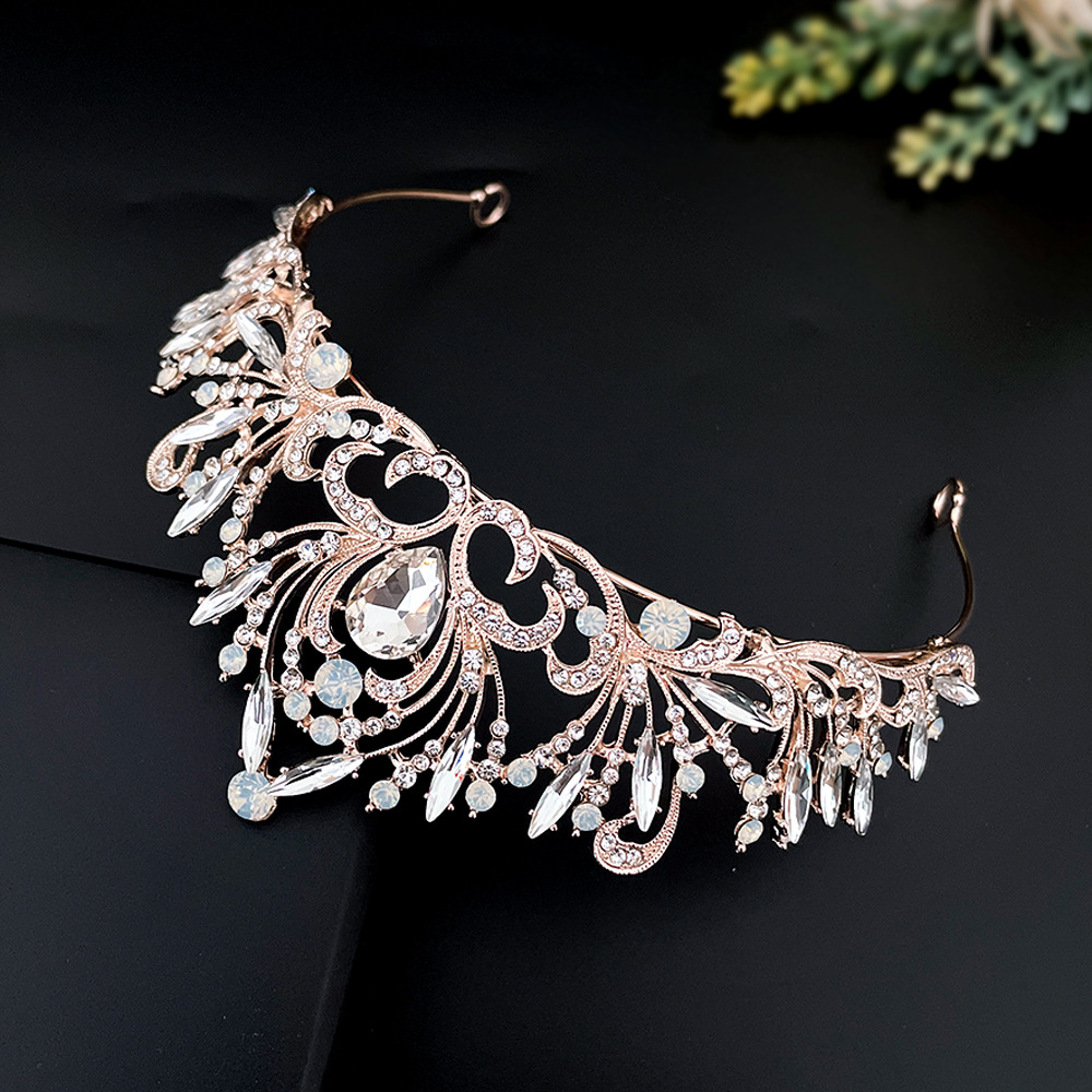 (พร้อมส่ง) เทียร่า 331 สีโรสโกลด์ มงกุฎนางงาม งานสวย ปราณีต QCเพชรทุกเม็ด สินค้าพร้อมส่งจากไทย