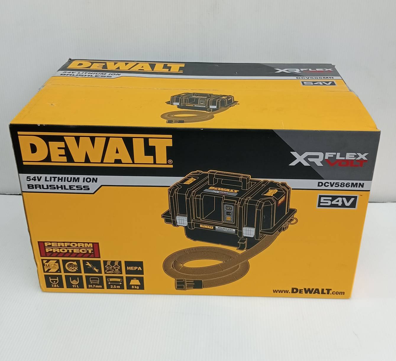 DEWALT รุ่น DCV586MN-XJ เครื่องดูดฝุ่นไร้สายไร้แปรงถ่าน 54V(60V Max) Flexvolt เฉพาะตัวเครื่อง