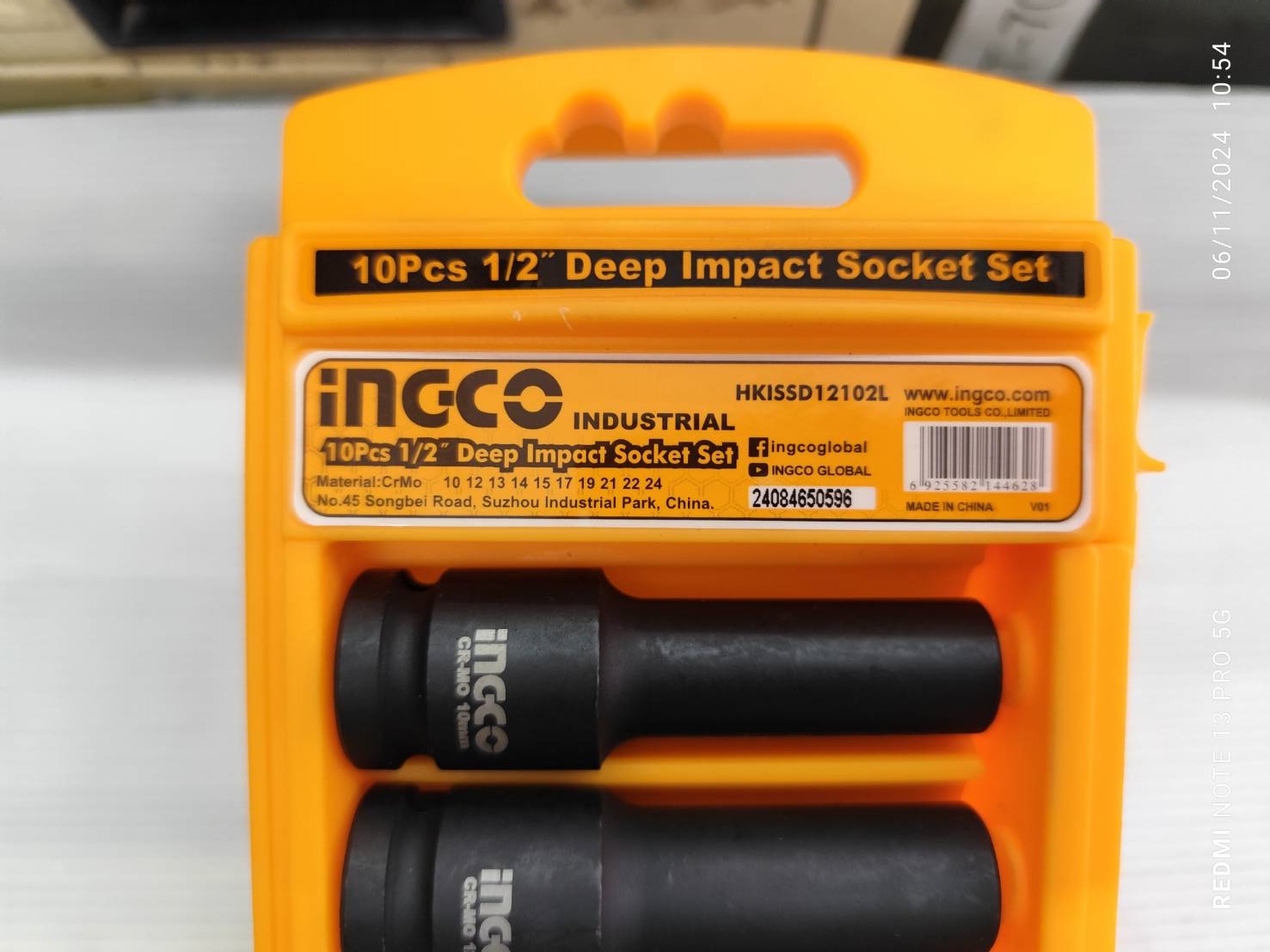 ชุดลูกบ๊อกซ์ลมยาว 1/2 นิ้ว INGCO รุ่น HKISSD12102L