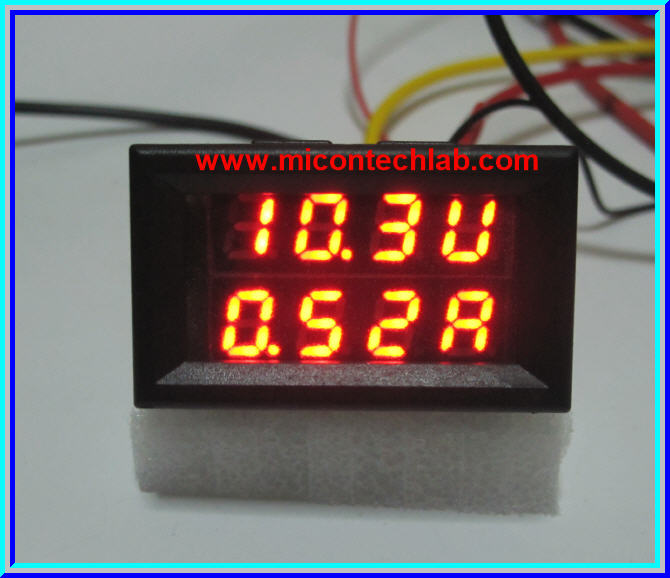 1x Digital DC Voltmeter Ammeter (DC 0-100V, 0-10Amp) module